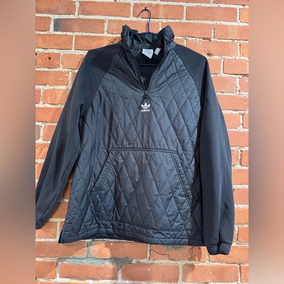 Adidas Men's Black Quilted Half Zip - Picture 5 of 9